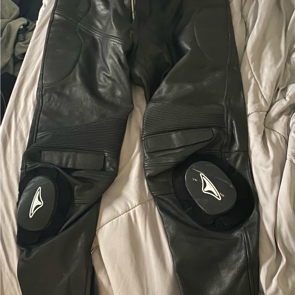 Black Leather Motorcycle Pants